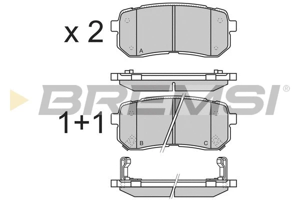 Brake Pad Set, disc brake (BP3337)
