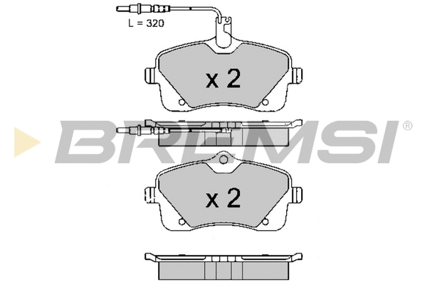 Brake Pad Set, disc brake (BP3618)