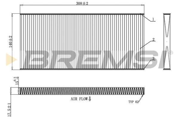 Filter, cabin air (FC0958)