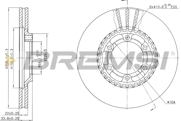 Brake Disc (CD6459V)