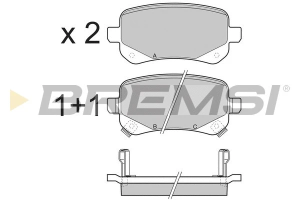 Brake Pad Set, disc brake (BP3397)