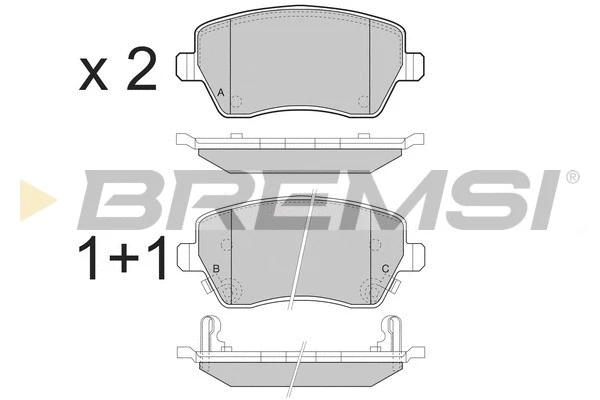 Brake Pad Set, disc brake (BP3495)