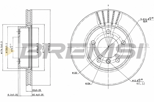 Brake Disc (CD6258V)