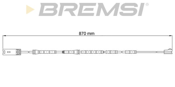 Warning Contact, brake pad wear (WI0774)
