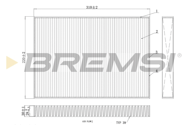 Filter, cabin air (FC0410C)