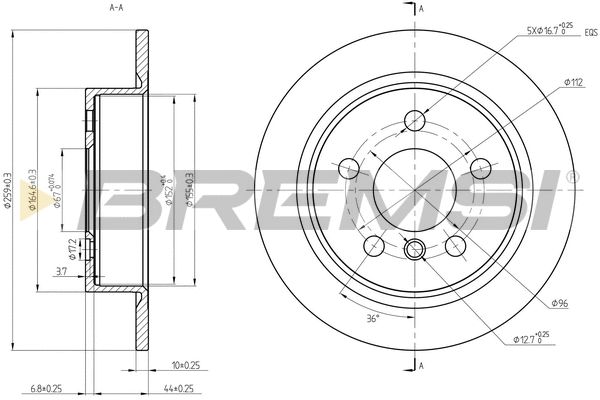 Brake Disc (CD8656S)