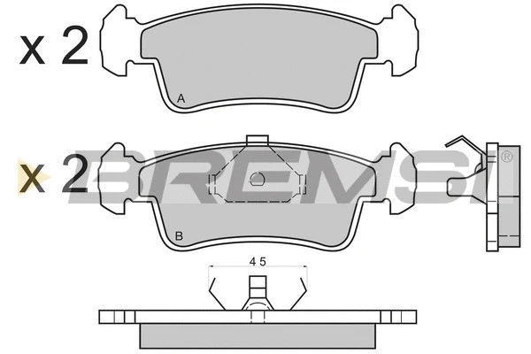 Brake Pad Set, disc brake (BP2398)