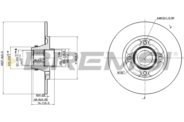 Brake Disc (CD7515S)