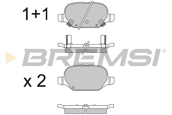 Brake Pad Set, disc brake (BP3550)
