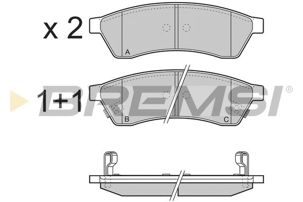Brake Pad Set, disc brake (BP3400)