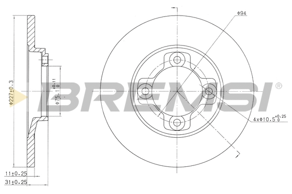 Brake Disc (CD6113S)
