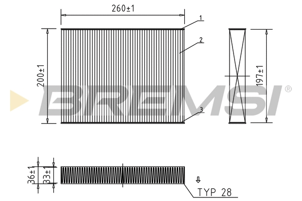 Filter, cabin air (FC0459A)