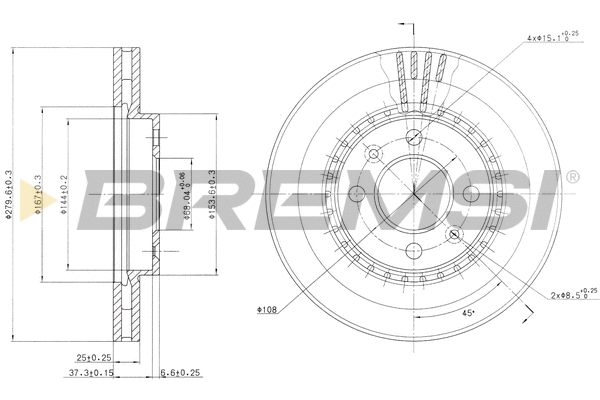 Brake Disc (CD6398V)