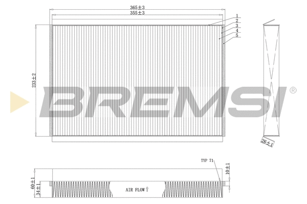 Filter, cabin air (FC0857)