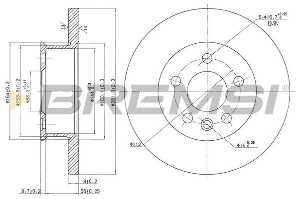 Brake Disc (CD6562S)