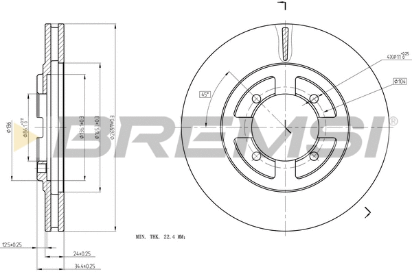 Brake Disc (CD6472V)