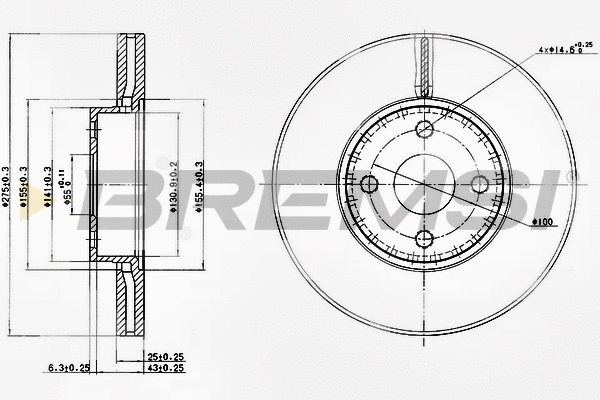 Brake Disc (CD7388V)