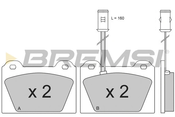 Brake Pad Set, disc brake (BP2164)