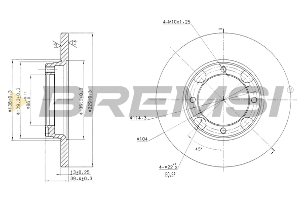 Brake Disc (CD6358S)