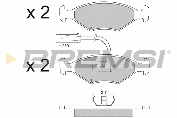 Brake Pad Set, disc brake (BP2589)