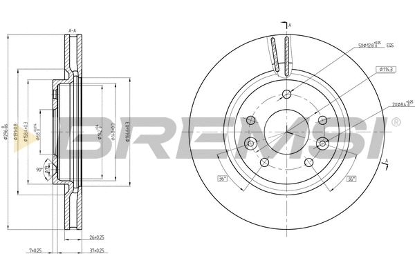Brake Disc (CD8466V)