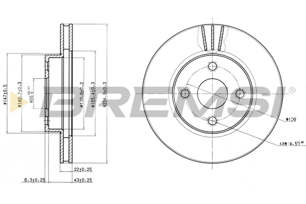 Brake Disc (CD7335V)