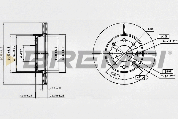 Brake Disc (CD6571V)
