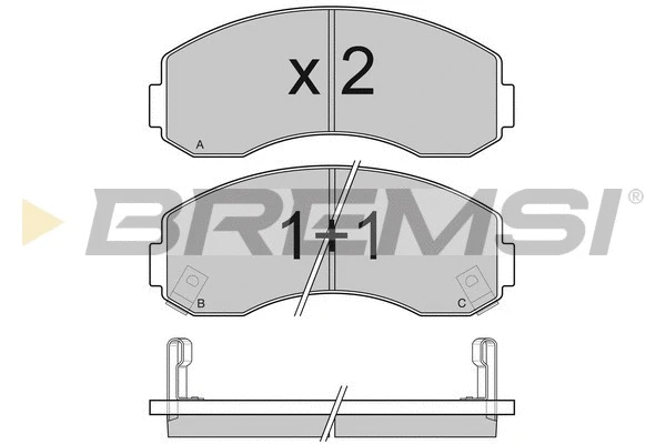 Brake Pad Set, disc brake (BP3044)