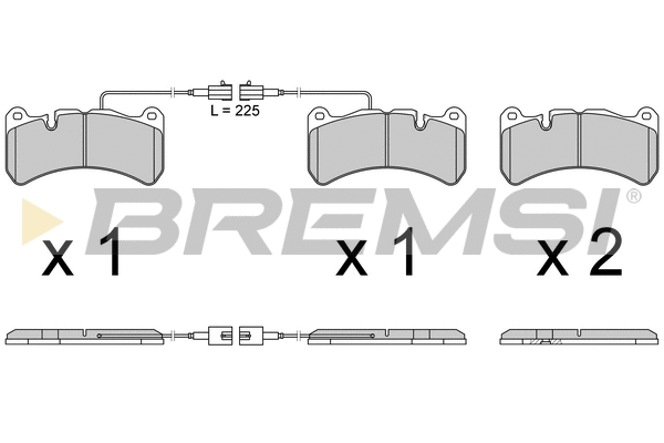 Brake Pad Set, disc brake (BP3764)
