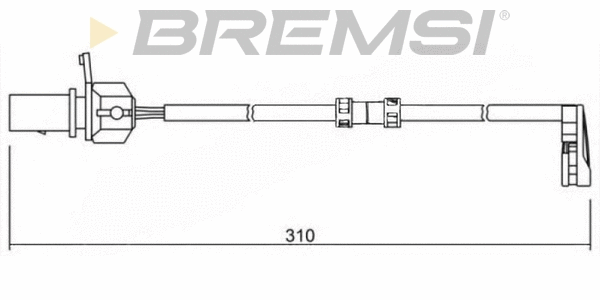 Warning Contact, brake pad wear (WI0727)