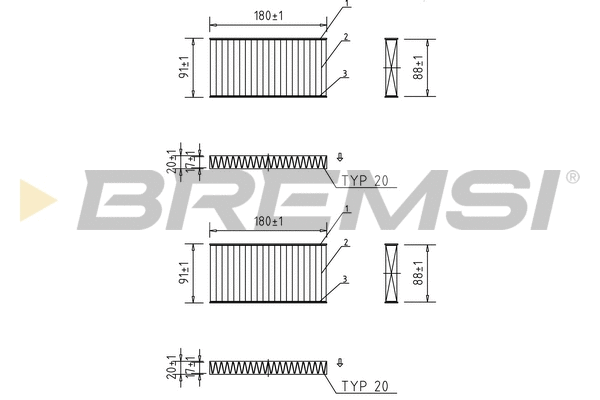 Filter, cabin air (FC0888C)