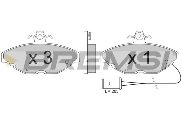 Brake Pad Set, disc brake (BP2258)