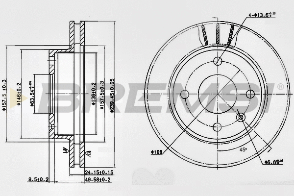 Brake Disc (CD6183V)
