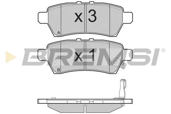 Brake Pad Set, disc brake (BP3257)