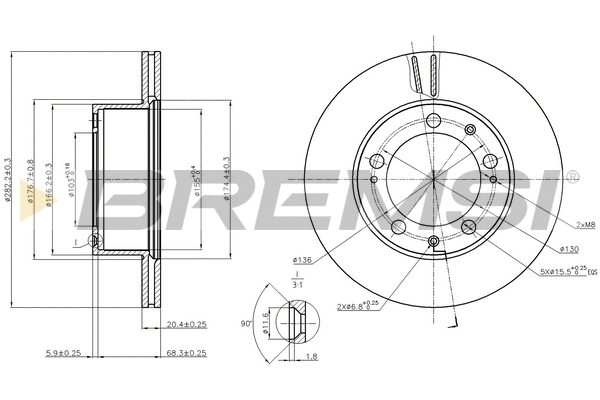 Brake Disc (CD6616V)