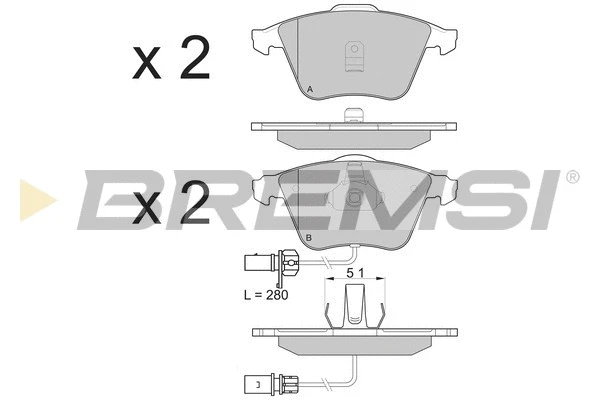 Brake Pad Set, disc brake (BP3081)