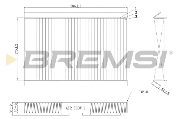 Filter, cabin air (FC0185C)