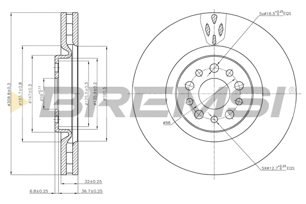 Brake Disc (CD7180V)