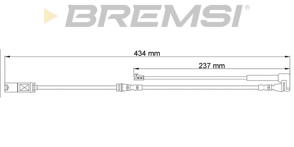 Warning Contact, brake pad wear (WI0801)
