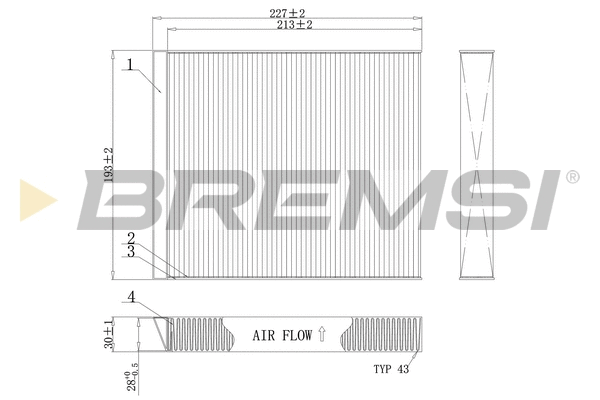 Filter, cabin air (FC0971)