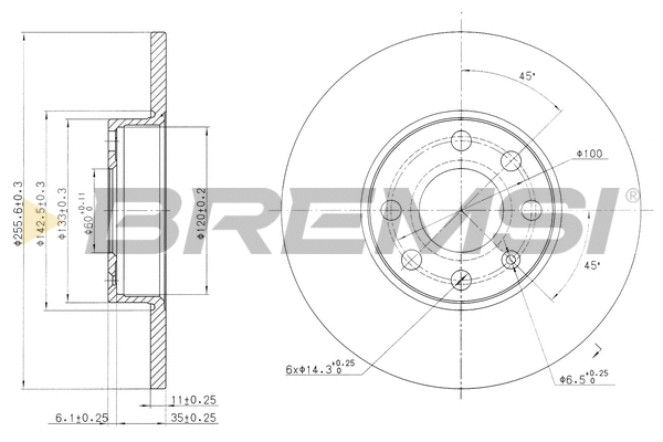 Brake Disc (CD7040S)