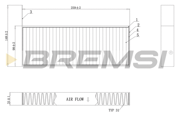Filter, cabin air (FC0464C)
