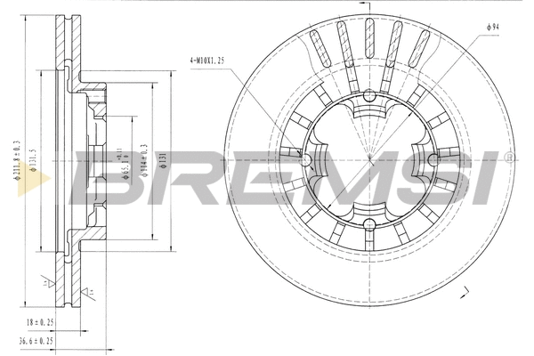 Brake Disc (CD6399V)