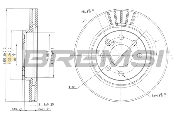 Brake Disc (CD6510V)
