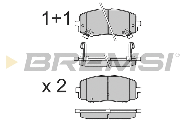 Brake Pad Set, disc brake (BP3583)