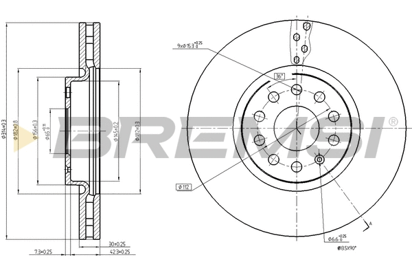 Brake Disc (CD8016V)