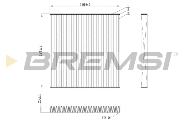 Filter, cabin air (FC0445A)