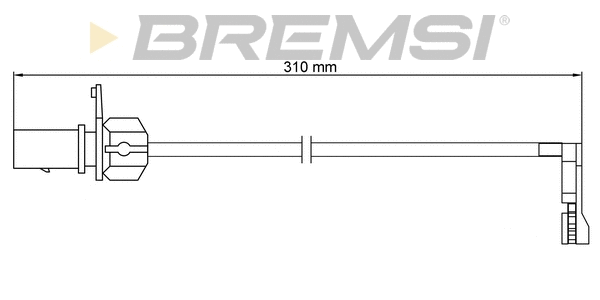 Warning Contact, brake pad wear (WI0954)