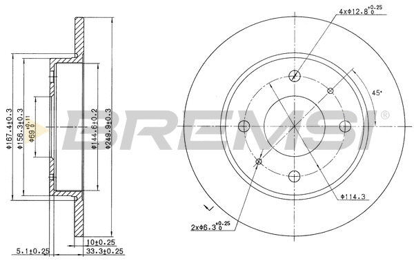 Brake Disc (CD7622S)