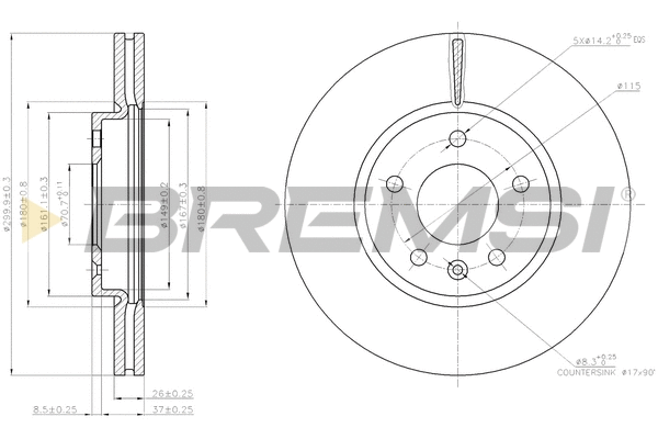 Brake Disc (CD7870V)